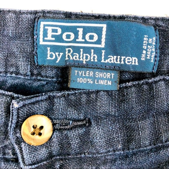 Polo Ralph Lauren Tyler 100% Linen Shorts 38 EUC - Picture 2 of 7